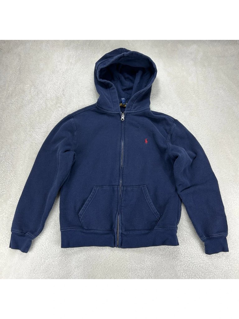 Polo Ralph Lauren Hoodie Youth L (14-16) Full Zip Hooded Knit Blue